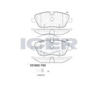 ICER 181662-700 Kit Pastiglie Freno Disco BMW MINI BRAND NEW