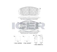 ICER 182419 Kit Pastiglie Freno Disco HYUNDAI BRAND NEW