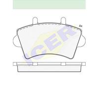 Icer Brakes 141442 - Kit Pastiglie Freno, Freno A Disco