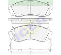 Icer Brakes 181911 - Kit Pastiglie Freno, Freno A Disco