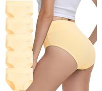 IceReco Mutande Donna Cotone Vita Alta Elastico Extra Comfort Pacco da 5 | Mutande Contenitive Pancia, Morbide e Traspiranti, Mutandine Post Parto, Copertura Completa, Slip Modellanti