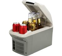 PUNEDA Frigorifero per auto, 12 V, 9 l, 12 Volt DC e 110 V AC, frigorifero elettrico portatile compatto da campeggio, 12 V, per auto, camper, campeggio (grigio)