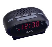 ICES ICR-210 black ICR-210 Radiosveglia FM Nero