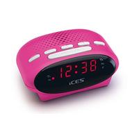 Ices ICR-210 Sveglia da Comodino con Display LED, Rosa