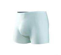 IceSilk - Boxer sportivi da uomo, senza cuciture, con angoli piatti, per uso quotidiano (XL, azzurro)