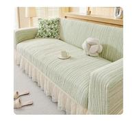 IceSofa Cover di lusso con gonna increspata, elasticizzato e abilmente realizzato per divani a 1/2/3/4/5 posti (90140 cm), protezione verde estiva