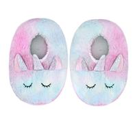 IceUnicorn Pantofole per bambini e bambine con simpatici animali dei cartoni animati, calde pantofole per la casa, Unicorno sfumato, 35/36 EU
