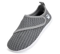 IceUnicorn Scarpe per bambini a piedi nudi, scarpe primi passi larghe, per bambini e bambine, antiscivolo, grigio chiaro, 25 EU Larga