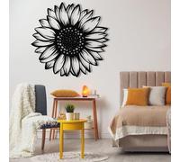 ICEWQOQU Decorazione da parete in metallo con fiori di sole, decorazione da parete con margherite, decorazione da parete sopra il letto, decorazione da parete per camera da letto, decorazione da