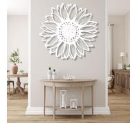 ICEWQOQU Decorazione da parete in metallo con fiori di sole, decorazione da parete con margherite, decorazione da parete sopra il letto, decorazione da parete per camera da letto, decorazione da