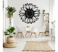 ICEWQOQU Decorazione da parete in metallo con fiori di sole, decorazione da parete con margherite, decorazione da parete sopra il letto, decorazione da parete per camera da letto, decorazione da