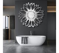 ICEWQOQU Decorazione da parete in metallo con fiori di sole, decorazione da parete con margherite, decorazione da parete sopra il letto, decorazione da parete per camera da letto, decorazione da