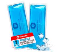 IceWraps Gel Pack riutilizzabili impacchi caldi Microwavable, impacchi di ghiaccio freddo per il primo soccorso, Lunchbox 4 x 10 Blu