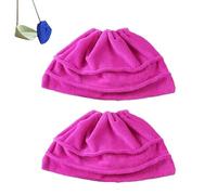 Icexeco Lazy Broom Cover Cloth, 2 Pack Washable Microfiber Mop Pads, Reusable Sweeper for Dusting, Can Be Used Wet or Dry, Suitable for Home And Restaurant (Pink*2)