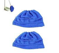 Icexeco Lazy Broom Cover Cloth, 2 Pack Washable Microfiber Mop Pads, Reusable Sweeper for Dusting, Can Be Used Wet or Dry, Suitable for Home And Restaurant (Blue*2)