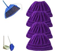 Icexeco Lazy Broom Cover Cloth, Multifunctional Reusable Lazy Brooms Cover Cloth, Can Be Used Wet or Dry, Suitable for Home, Restaurant (4Pcs-Purple)