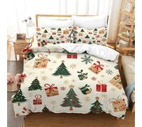 ICFGHJQRS Reindeer Snowflakes Copripiumino Nascosto Stampato 3D Con Cerniera Per Una Facile Cura Adolescenti E Adulti, Christmas Copripiumino Elegante E Confortevole Double（200x200cm）