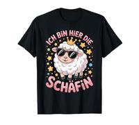 ICH bin Hier Die Schäfin - Divertente Boss Scritta per Le Donne Maglietta