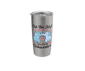 Ich Bin Jetzt Eine Große Schwester Sorella Elefante Bicchiere termico in acciaio inox doppia parete