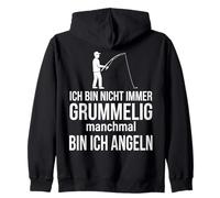 ICH bin Nicht Immer grummelig manchmal bin ICH angeln Felpa con Cappuccio