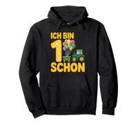 ICH Bin Schon 1 - Costume da Trattore per Il Primo Compleanno, per Bambini Felpa con Cappuccio