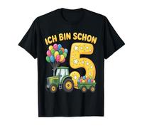 ICH Bin Schon 5 - Costume da Trattore per Bambini 5° Compleanno Maglietta
