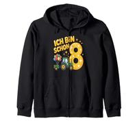 ICH Bin Schon 8 - Costume da Trattore per Bambini 8° Compleanno Felpa con Cappuccio