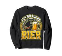 ICH Brauche Bier Ho Bisogno di Birra Tedesco Gauge Art Felpa