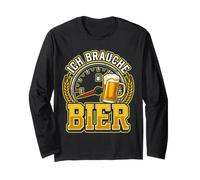 ICH Brauche Bier Ho Bisogno di Birra Tedesco Gauge Art Maglia a Manica