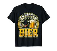 ICH Brauche Bier Ho Bisogno di Birra Tedesco Gauge Art Maglietta