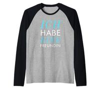 ICH Habe Eine Freundin Vergeben Spruch Statement Typografie Maglia con Maniche Raglan