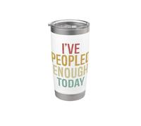 Ich habe heute genug Menschen Introverso Bicchiere termico in acciaio inox doppia parete