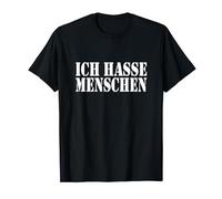 Ich Hasse Menschen Outfit Humor Divertente scritta Fun Maglietta