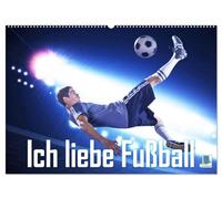 Ich liebe Fußball (Wandkalender 2026 DIN A2 quer), CALVENDO Monatskalender: Ob auf dem Platz oder im Fernsehen. Welche Liga ist egal. Hauptsache der Ball rollt.