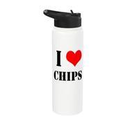 Ich liebe liebe patelchips I Love Chips Stainless Steel Insulated Water Bottle