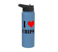 Ich liebe liebe patelchips I Love Chips Stainless Steel Insulated Water Bottle