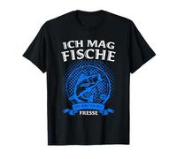 ich mag fische die halten die fresse Angeln Fischer Angler Maglietta