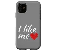 Ich mag mich - so einfach ist das lustiger Spruch rot Herz Custodia per iPhone 11