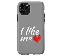Ich mag mich - so einfach ist das lustiger Spruch rot Herz Custodia per iPhone 11 Pro