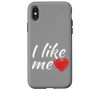 Ich mag mich - so einfach ist das lustiger Spruch rot Herz Custodia per iPhone X/XS