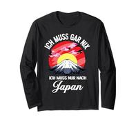 Ich Muss Gar Nix Ich Muss Nur Nach Japan Maglia a Manica