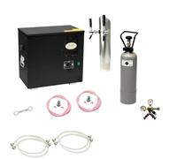 ich-zapfe.de Set Completo sottopanchina erogatore Birra AS-40 2 Vie, raffreddore Flusso Continuo Immersione Torre Green Line, NC Adattatore