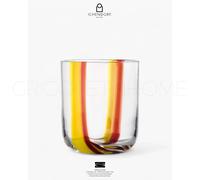 Ichendorf - Bicchiere tumbler Gesti giallo-bordeaux "U"- cod 163 - rivenditore