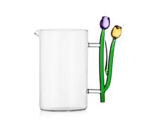 ICHENDORF Botanica Brocca Brocca con Tulipani 1,5L 18cm Vetro Borosilicato
