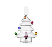 ICHENDORF Christmas Tales Candeliere Babbo Natale e Palline Colorate 18,5cm Vetr