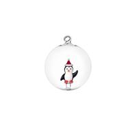 ICHENDORF Christmas Tales Pallina di Natale Pinguino con Cappello Natale 8cm Vet