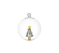 Ichendorf Christmas Tales Pallina Sfera Albero di Natale Verde con Stella 8cm Vetro Borosilicato