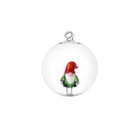 Ichendorf Christmas Tales Pallina Sfera con Gnomo 8cm Vetro Borosilicato