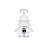 ICHENDORF Christmas Tales Tealight Regalo Azzurro 16,5cm Vetro Borosilicato