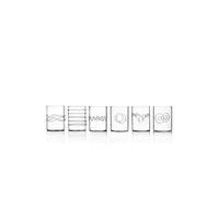 ICHENDORF Decò Set 6 Bicchieri Da Liquore 100ml Vetro Borosilicato